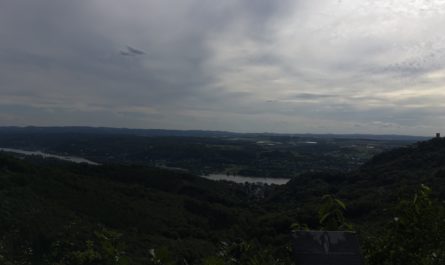 Ausblick auf Rhein und Drachenfels